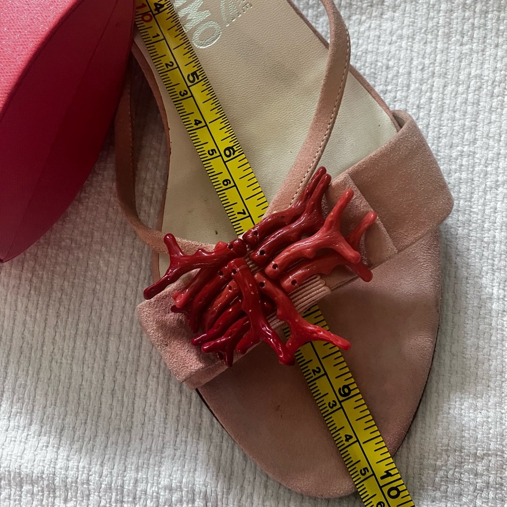 Salvatore Ferragamo Pink and Red Sandals with Chic Design